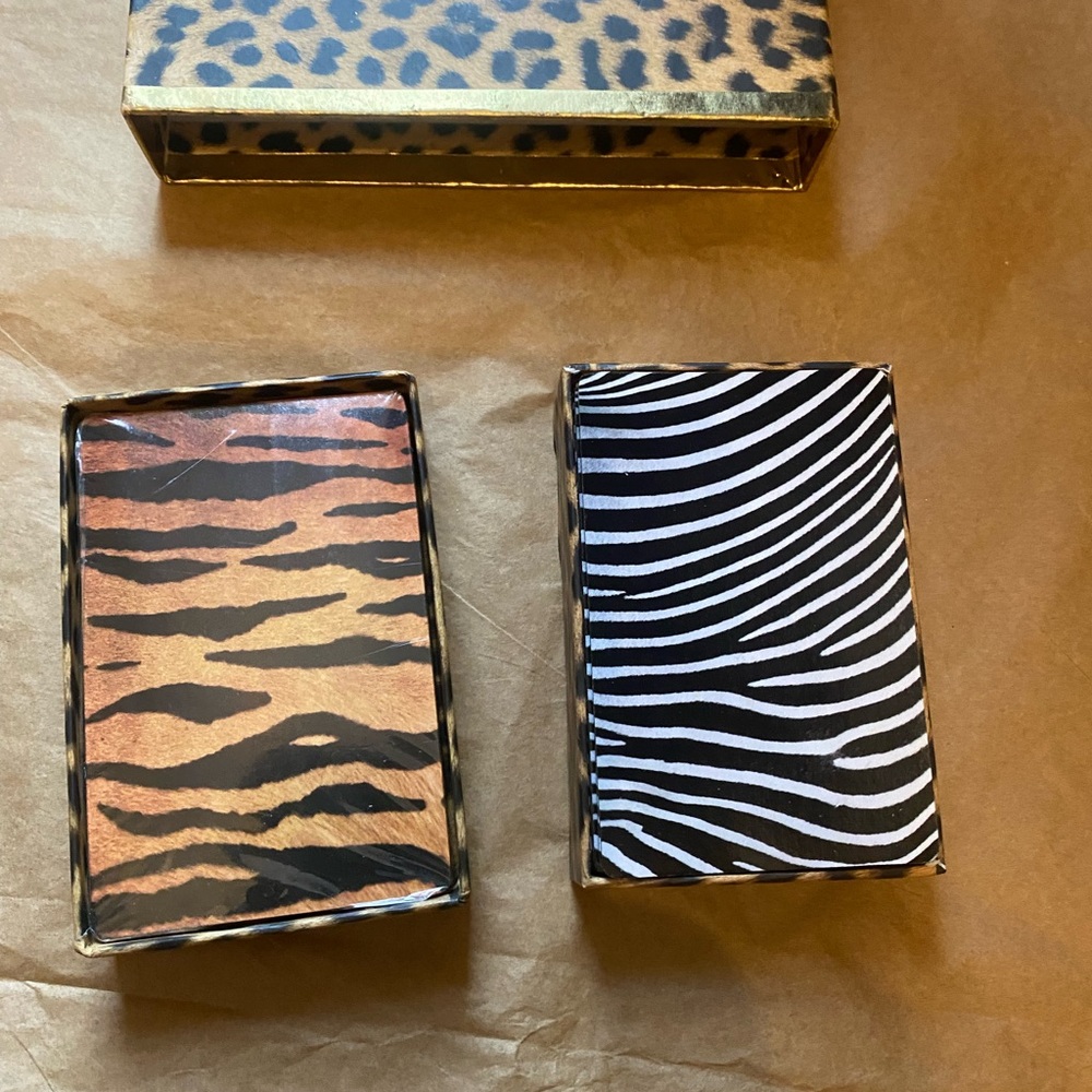 Chico’s Animal Print Playing Cards - 2 Decks
